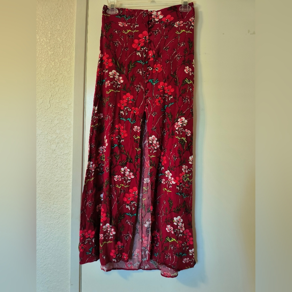 Express Red  Maxi Skirt